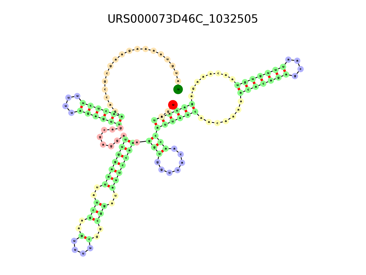 image of the secondary structure of the first Riboswitch match