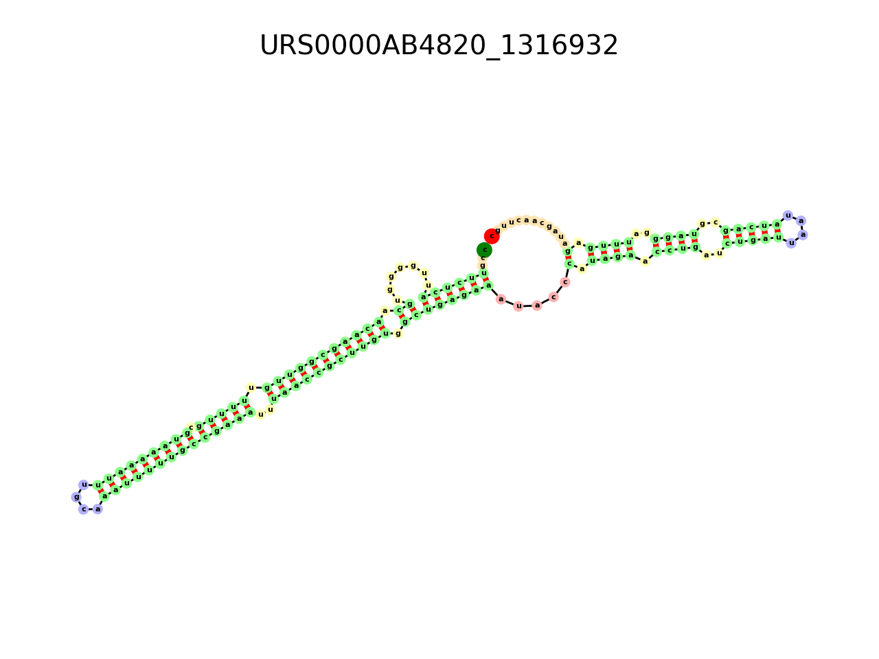 image of the secondary structure of the second Riboswitch match