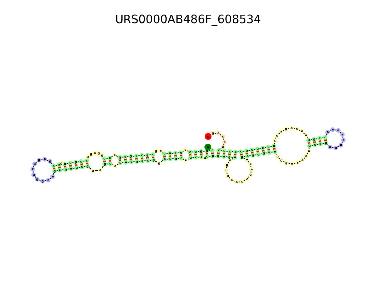 image of the secondary structure of the first Riboswitch match