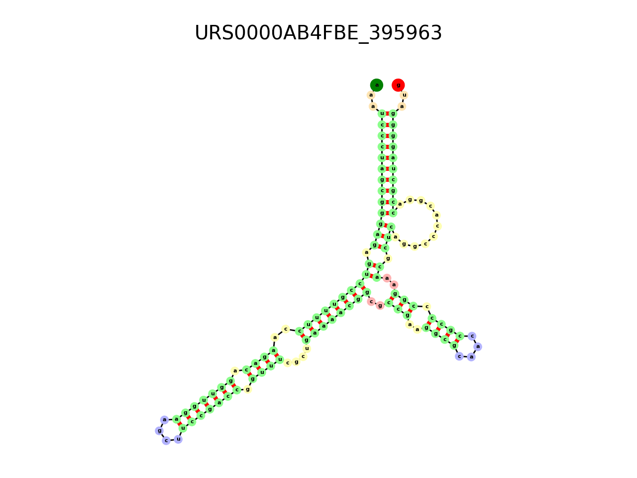 image of the secondary structure of the first Riboswitch match
