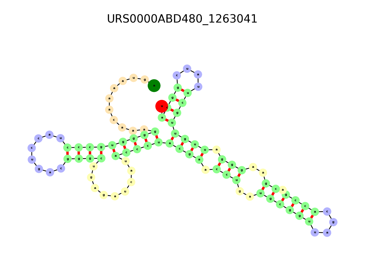 image of the secondary structure of the second Riboswitch match