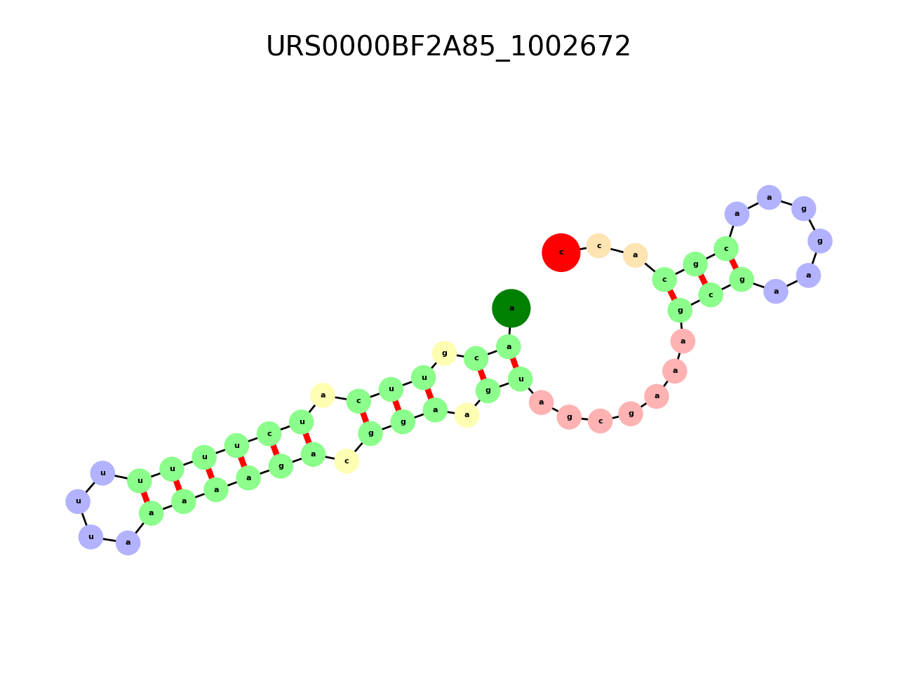 image of the secondary structure of the third Riboswitch match