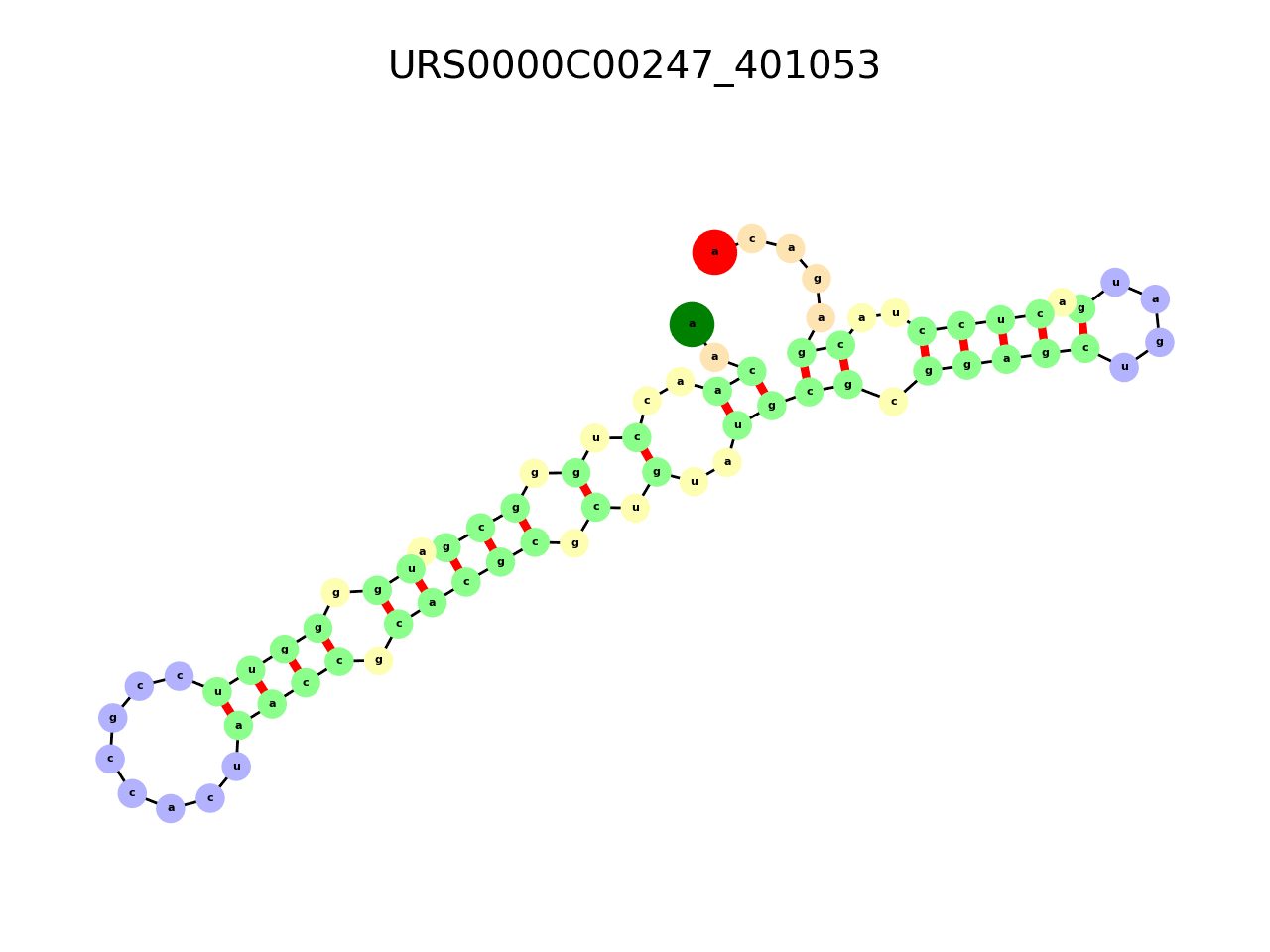 image of the secondary structure of the first Riboswitch match