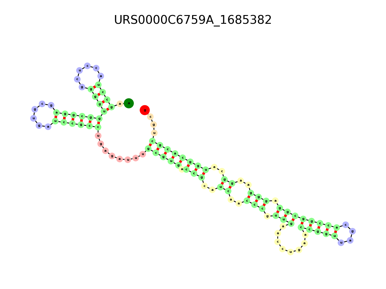 image of the secondary structure of the second Riboswitch match