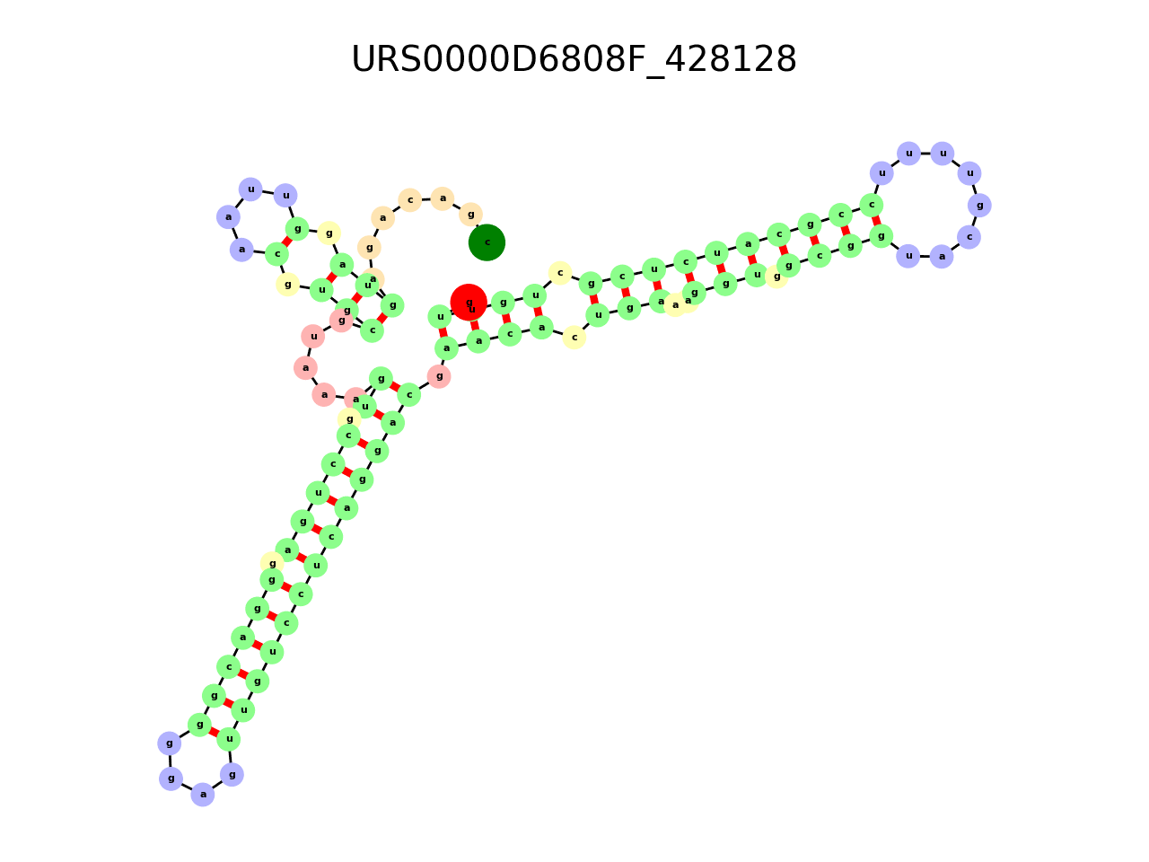 image of the secondary structure of the first Riboswitch match