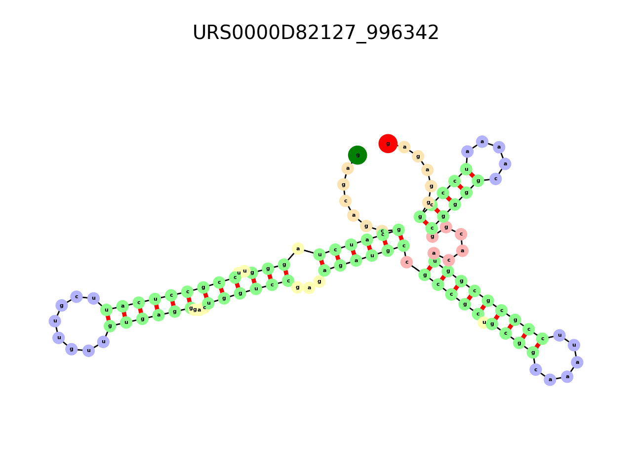 image of the secondary structure of the third Riboswitch match