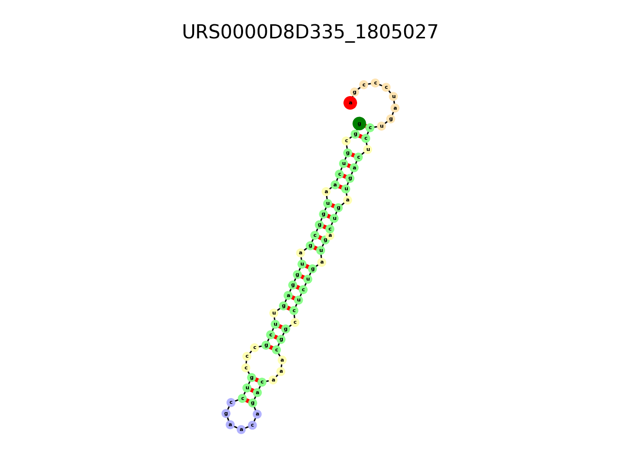 image of the secondary structure of the first Riboswitch match