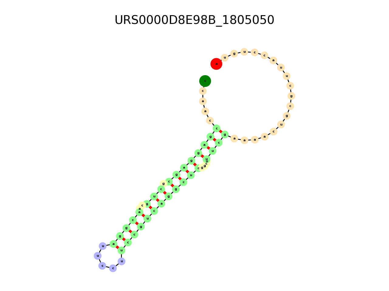 image of the secondary structure of the third Riboswitch match