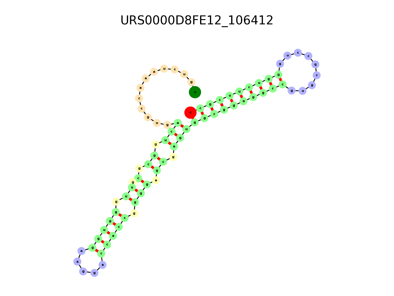 image of the secondary structure of the first Riboswitch match