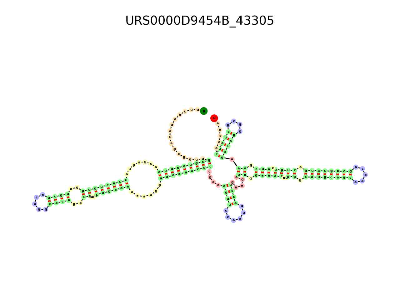 image of the secondary structure of the first Riboswitch match