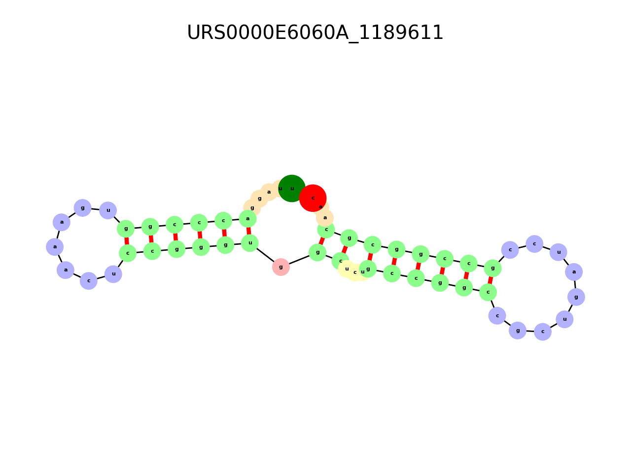 image of the secondary structure of the first Riboswitch match