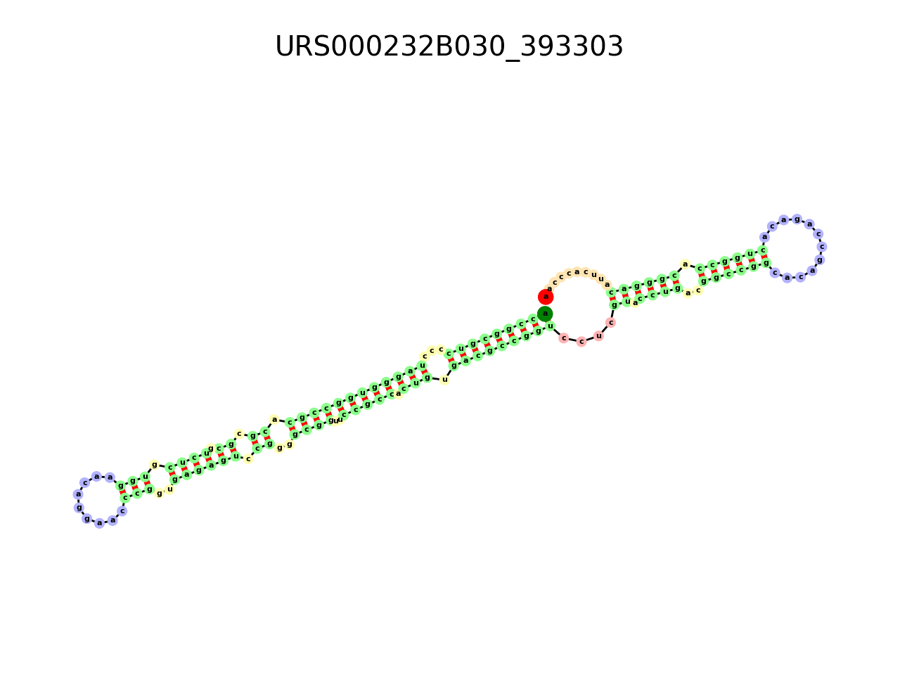 image of the secondary structure of the first Riboswitch match
