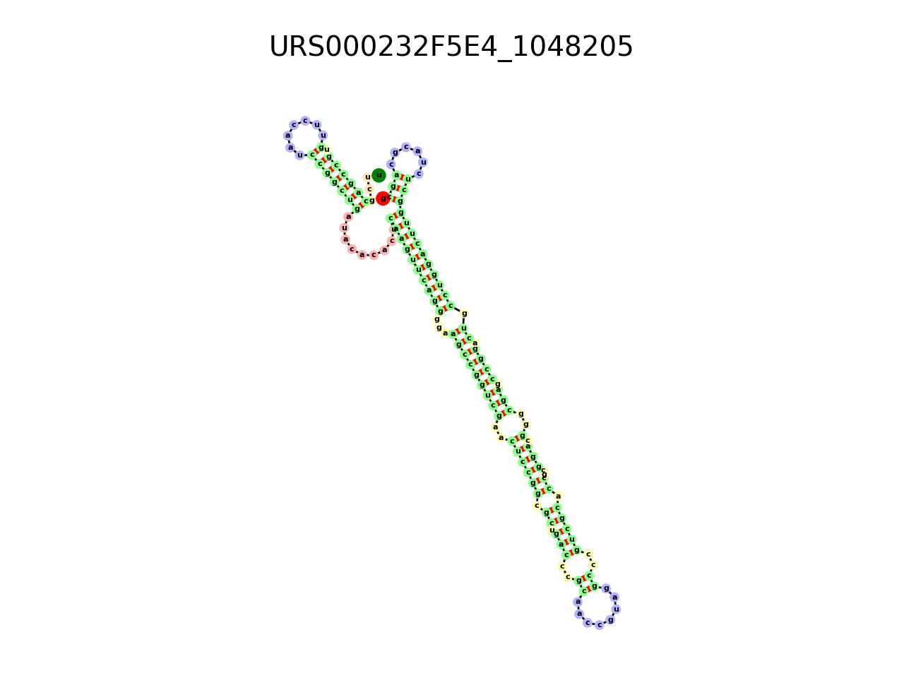 image of the secondary structure of the first Riboswitch match