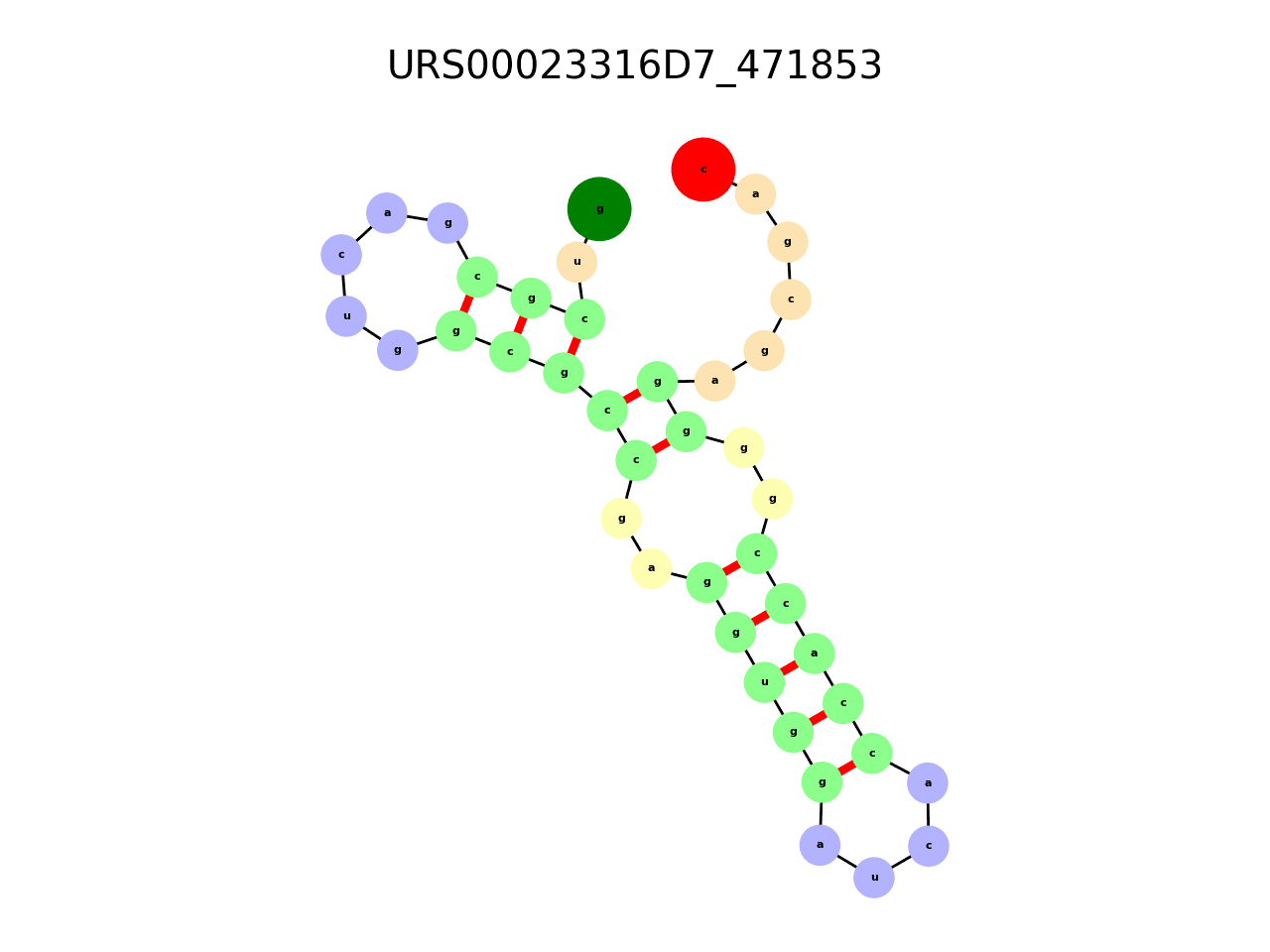 image of the secondary structure of the second Riboswitch match