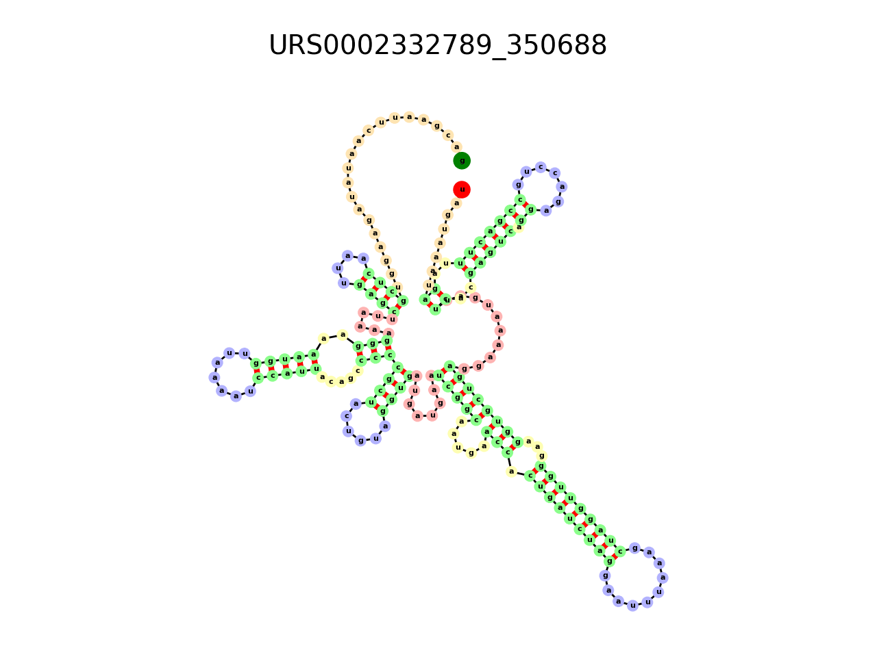 image of the secondary structure of the first Riboswitch match